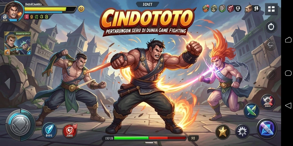 Tampilan pertarungan yang intens dan grafis memukau di CINDOTOTO.