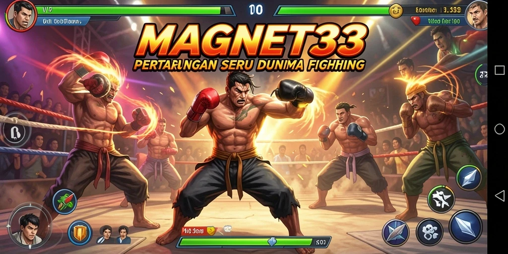 Screenshot gameplay MAGNET33 yang menampilkan aksi pertarungan yang intens.