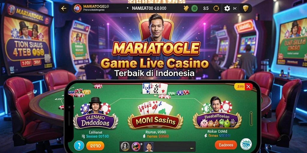 Screenshot MARIATOGEL menampilkan dealer dan permainan yang menarik.