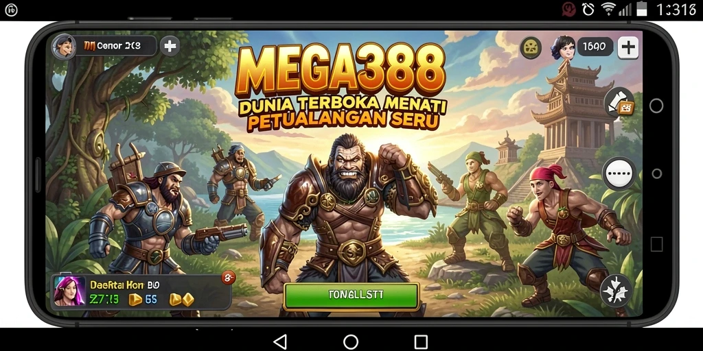 Tampilan gameplay seru dari dunia terbuka MEGA388 yang menampilkan petualangan mendebarkan.