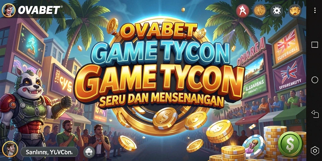 Screenshot gameplay OVABET yang menunjukkan aktivitas bisnis yang dinamis.