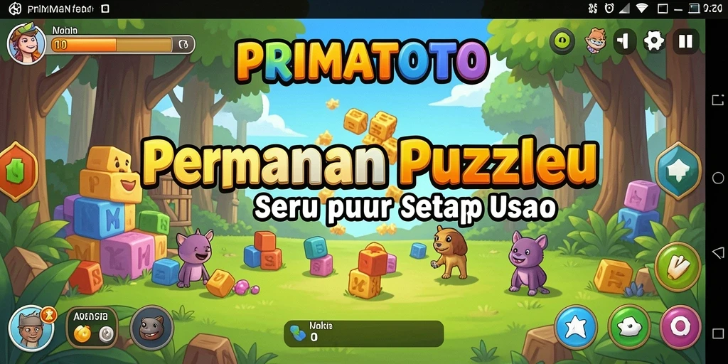 Gameplay seru PRIMATOTO dengan berbagai level Puzzle.