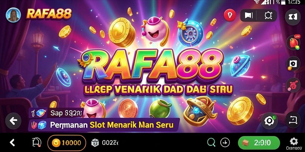 Tampilan gameplay RAFA88 yang menarik dan penuh warna.