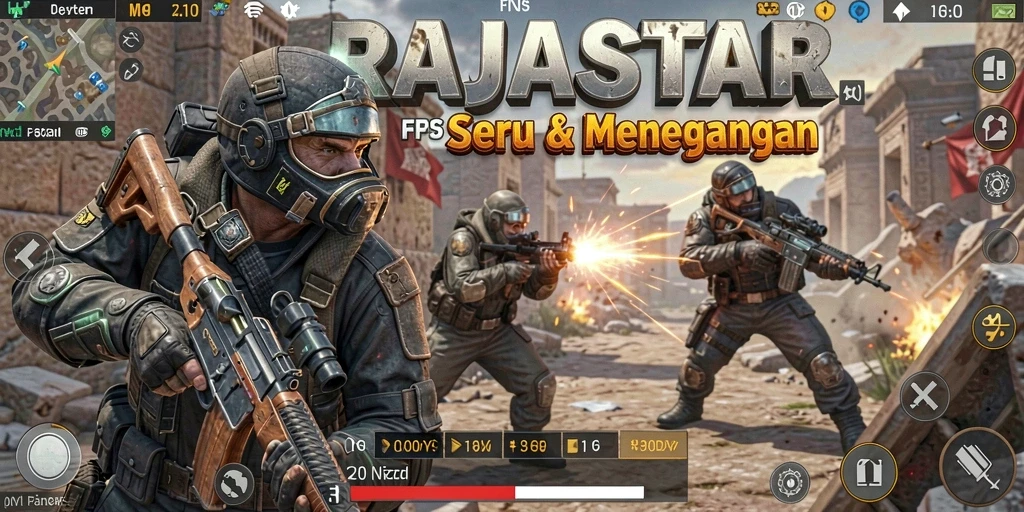 Menggambarkan aksi pertempuran menegangkan dalam RAJASTAR.