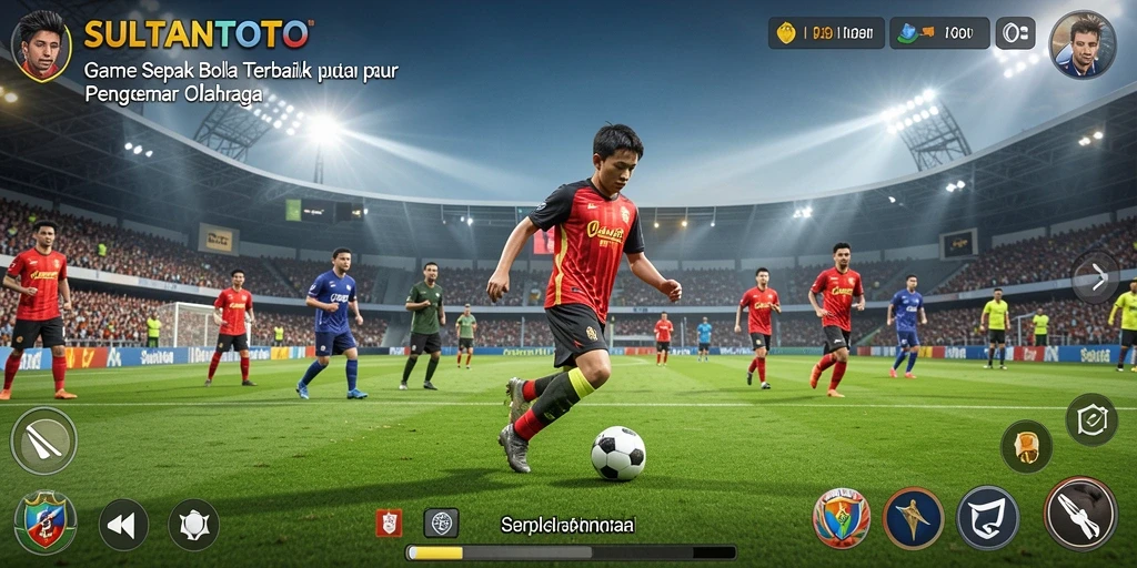 Gameplay SULTANTOTO yang menarik dengan aksi sepak bola seru.