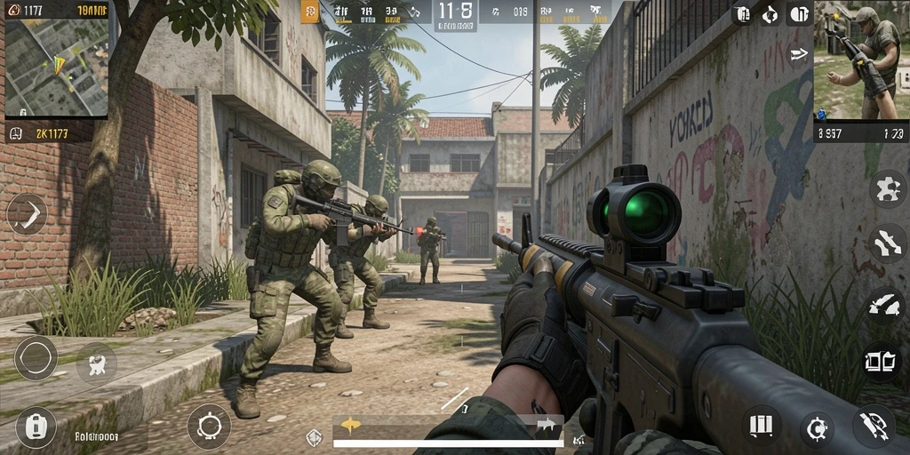 Gameplay intens ZK1177 dengan aksi menembak yang mendebarkan.